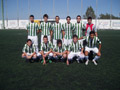Jornada 7. UD Moya 8 - 0 CD Firgas. De pie: Nico, Jorge, Cristian, Ismael, Abi y Alejandro. Agachados: Abraham, Gabriel, Adrián Díaz, Juanma y David.
